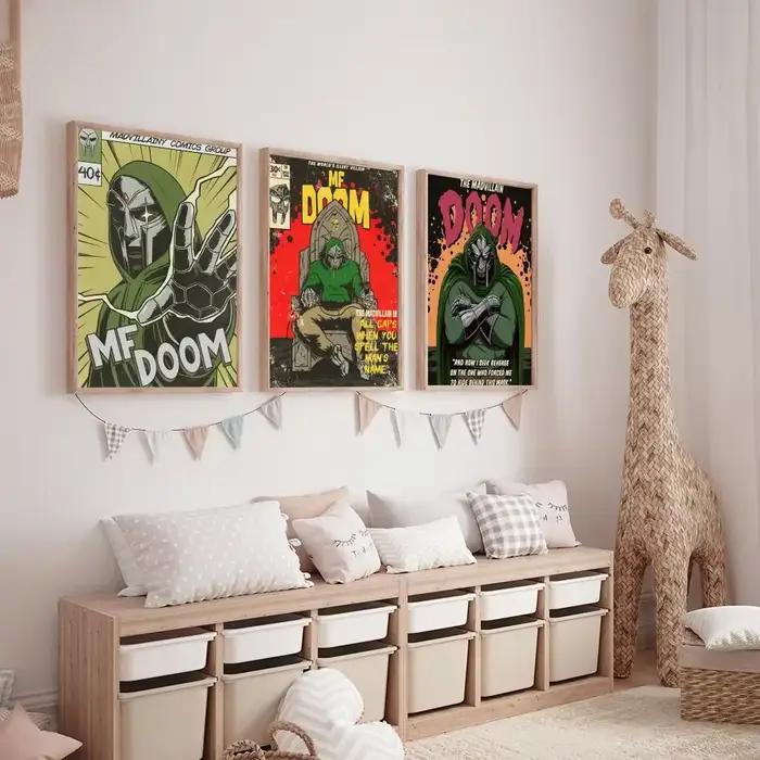 MF Doom – peinture d'album de bande dessinée