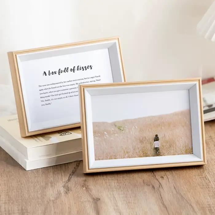 Cadre photo en bois pour mur