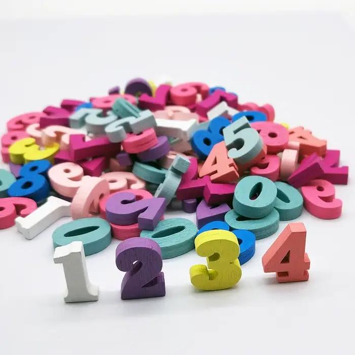Alphabet mixte en bois, lettres de décoration pour la maison, chiffres DIY