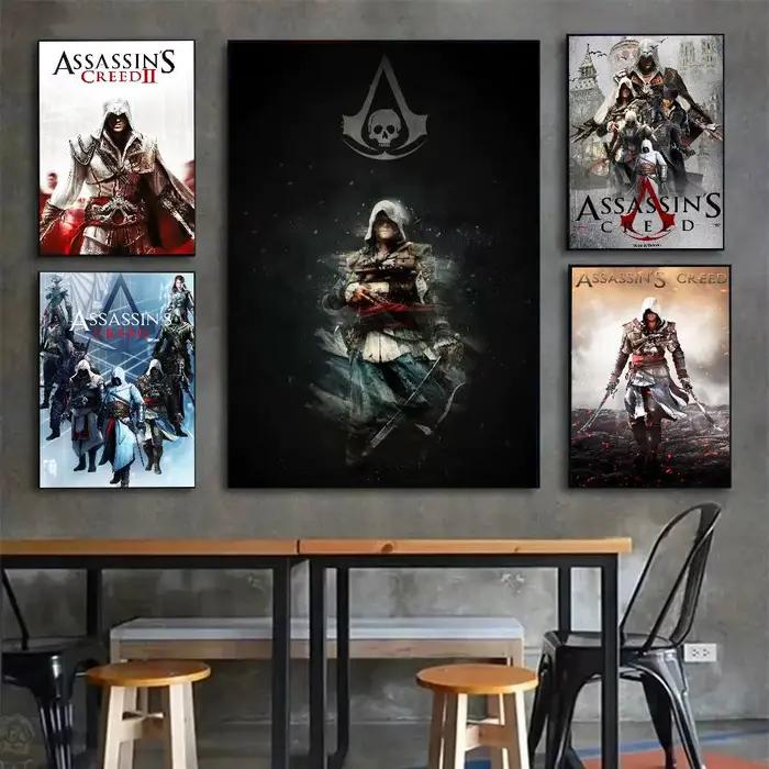 Affiche d'art de jeu AssassinES S Creed avec imprimés