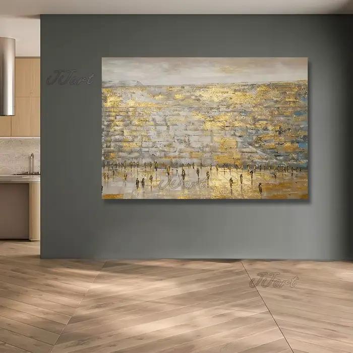 Peinture à l'huile sur toile originale juive