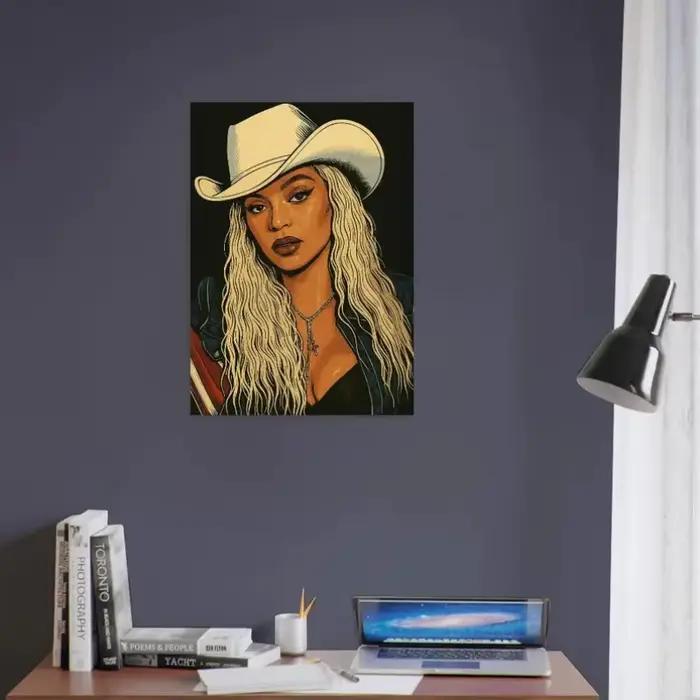 Western Pop Beyoncé Cowboy Carter bande dessinée affiche Vintage musique Cowgirl toile peinture mur Art pour Club chambre décor à la maison Fans cadeau