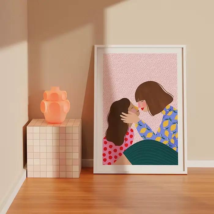 Affiche et peinture sur toile imprimée pour maman et bébé