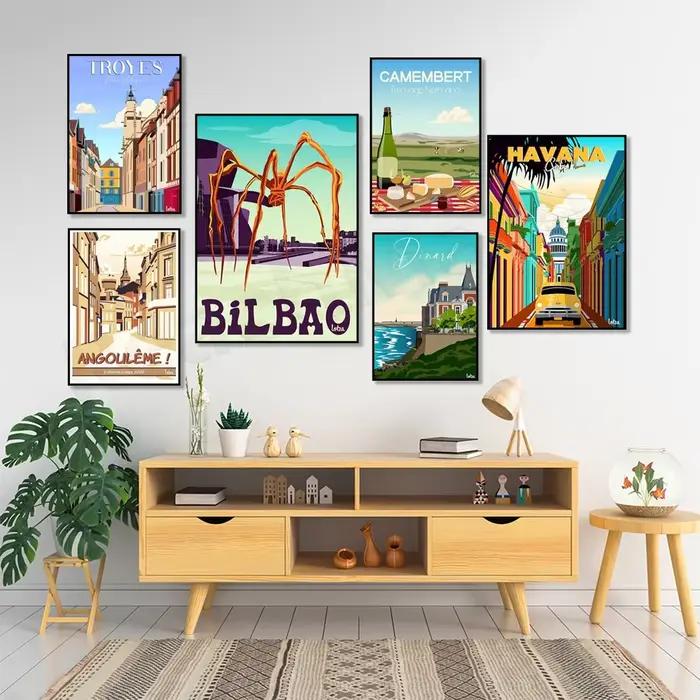 Affiche de voyage Pays Basque Bilbao