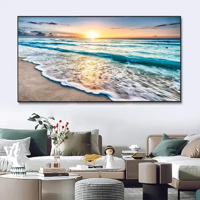 Affiches d'art murales de coucher de soleil de plage moderne
