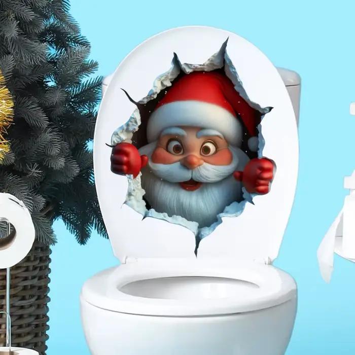 Autocollant mural rabattable du père noël