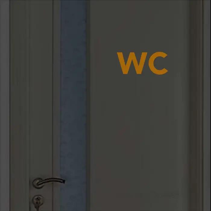 Autocollant de signe de porte de WC