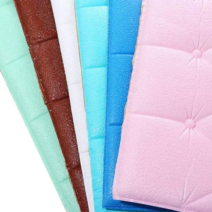 Panneaux muraux autocollants en mousse souple pour tête de lit
