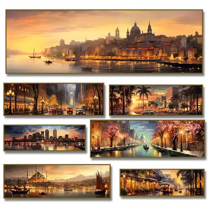 Affiche de voyage sur toile Porto Istanbul Venise New York Amsterdam