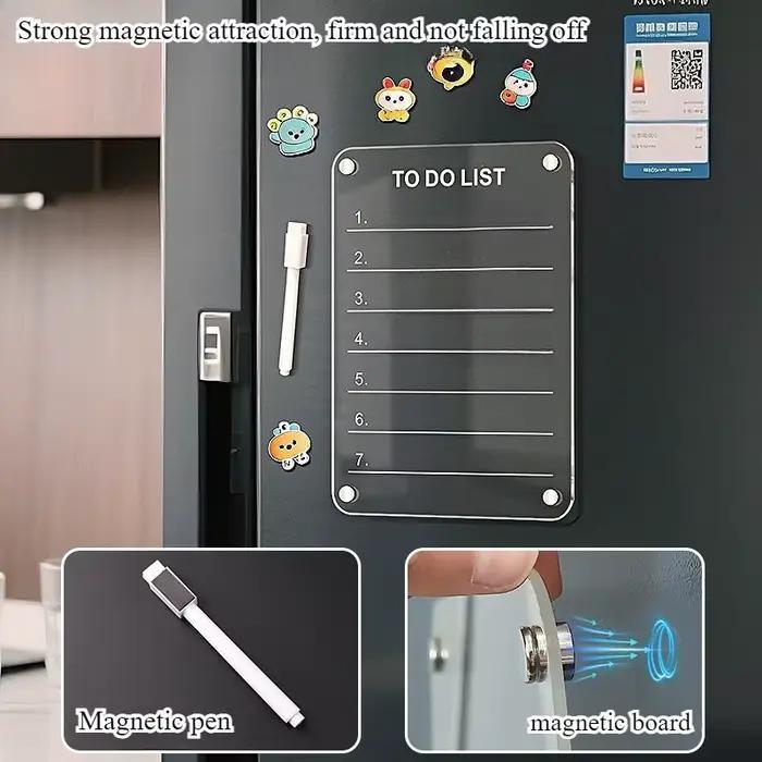 Autocollant magnétique effaçable pour réfrigérateur
