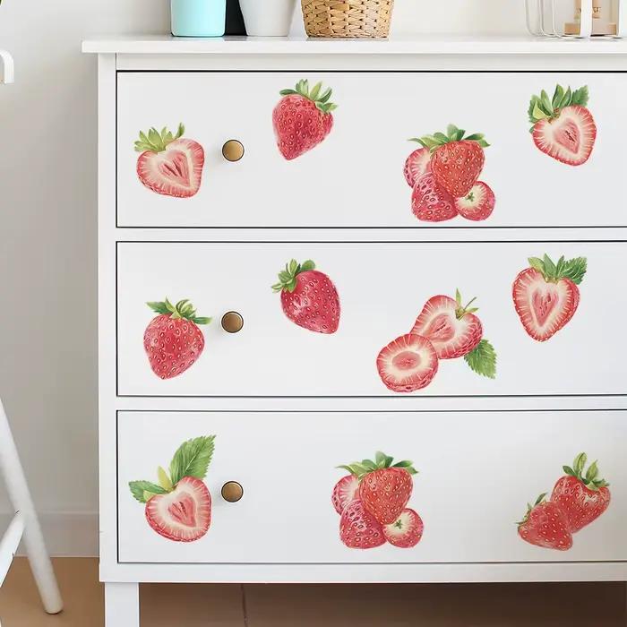 Autocollant mural à motif de fraises