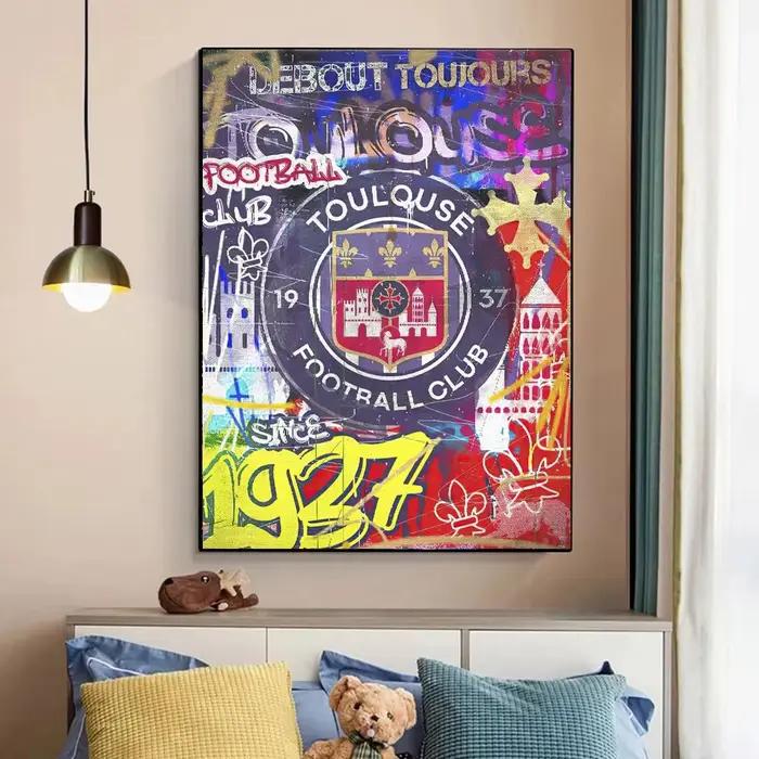 Affiche d'art Graffiti de football moderne