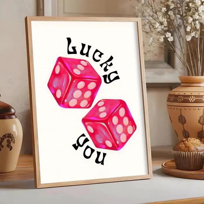 Affiche boule Disco rose