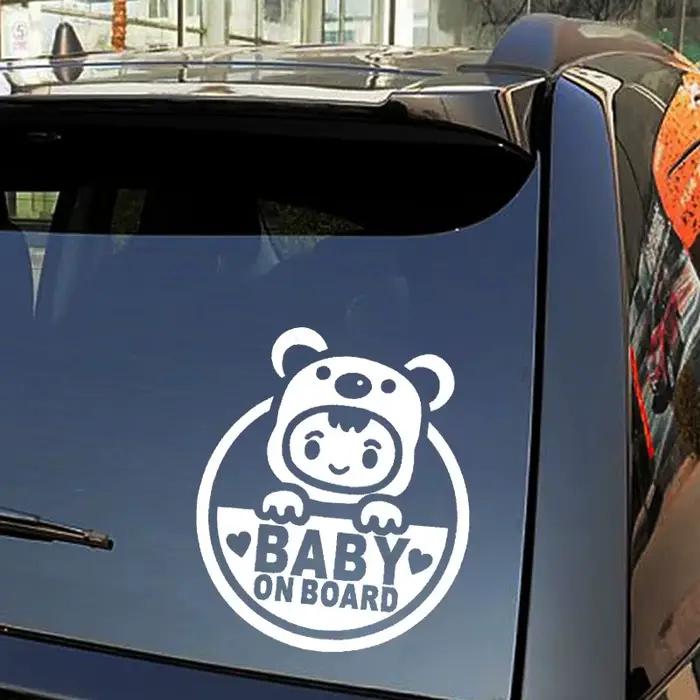 Autocollant de Moto bébé à bord, panneau de sécurité, autocollant automobile drôle JDM en vinyle, style de voiture pour yamaha suzuki
