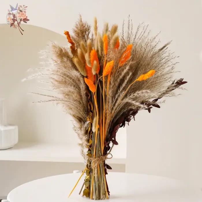 Bouquet de fleurs séchées naturelles Pampas