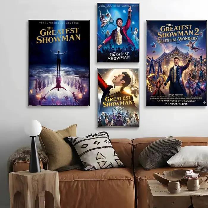 Affiche décorative murale du film T-The Greatest Showman, pour salons, chambres à coucher, bars et cafés, décoration de maison élégante, cadeau
