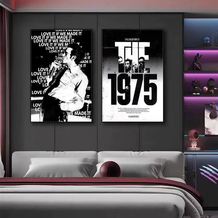 Affiche murale imprimée, décoration murale intérieure, décoration pour la maison et le bureau, groupe T-The 1975