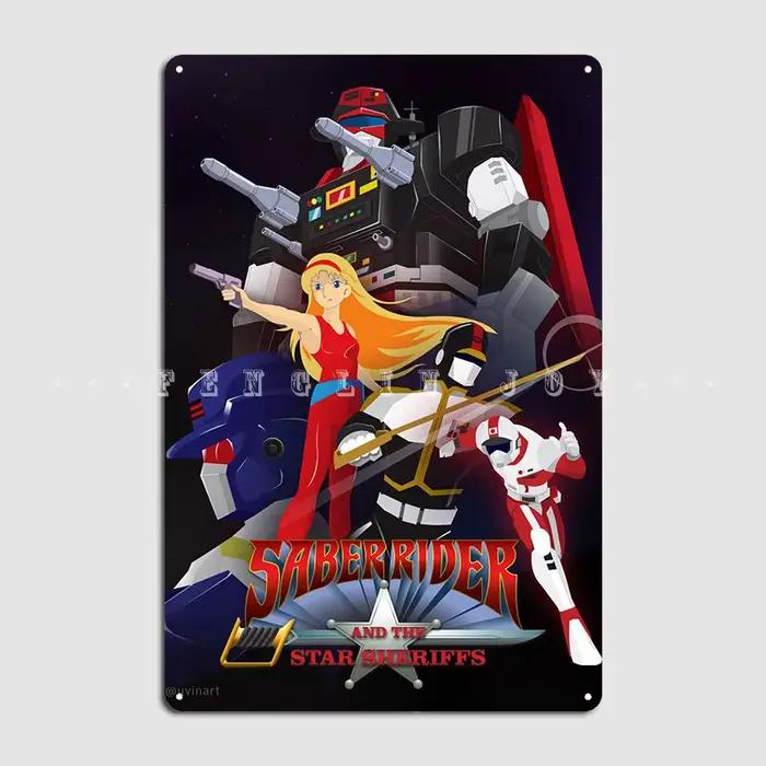 Affiche en Plaque métallique Saber Rider And The Star