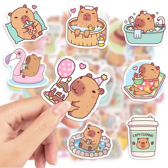 Autocollant Capybara de dessin animé