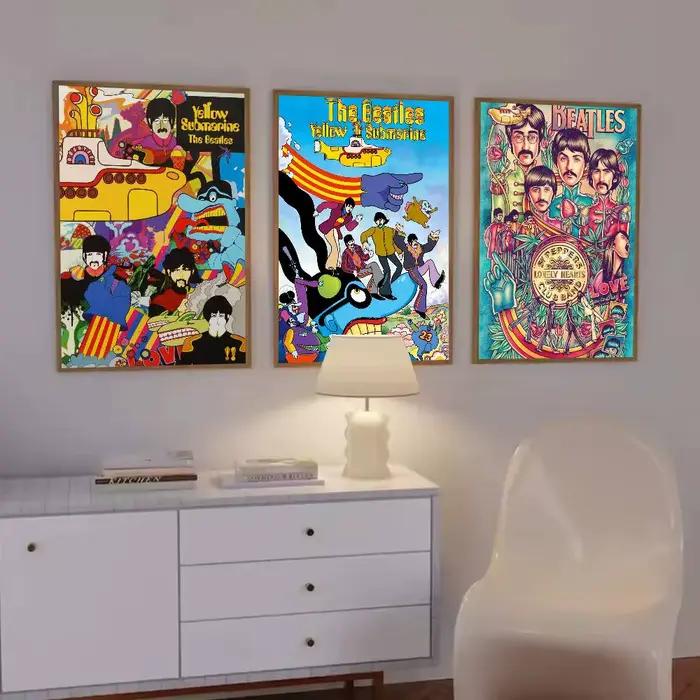 Affiche en papier des Beatles