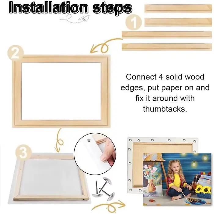 Grandes cadres photo en bois pour bricolage