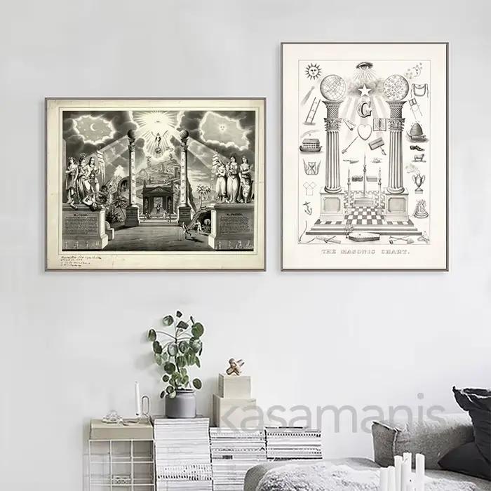Freemason graphic – affiche Vintage