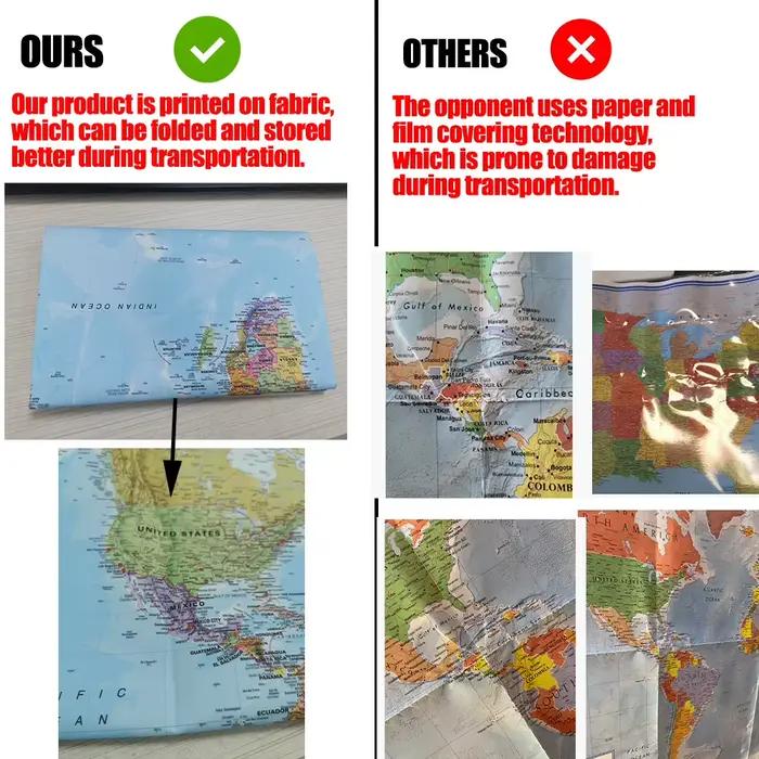Affiche de carte du royaume-uni pliable A1/A2/A3