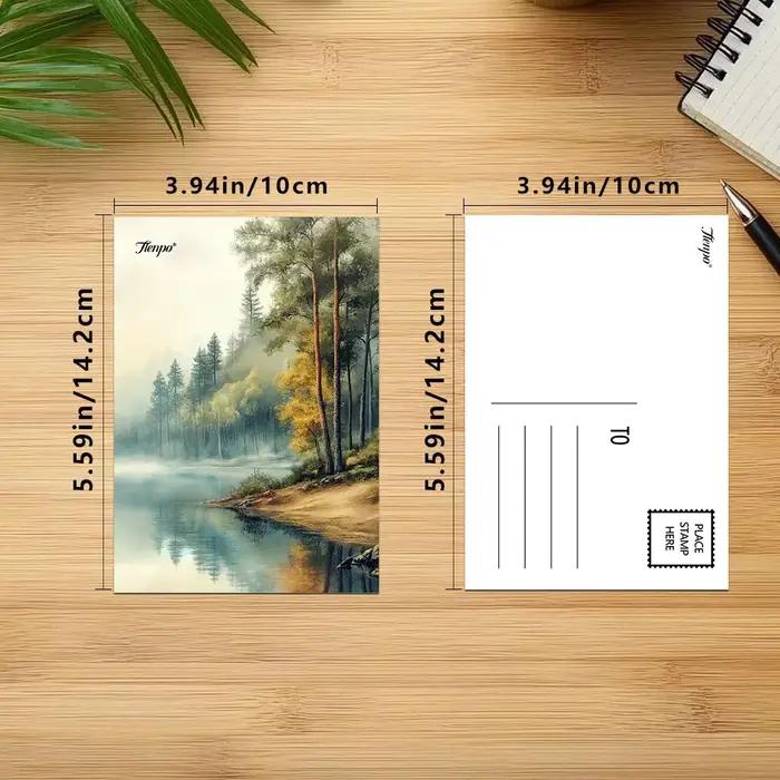 32 cartes postales sur le thème de la forêt secrète