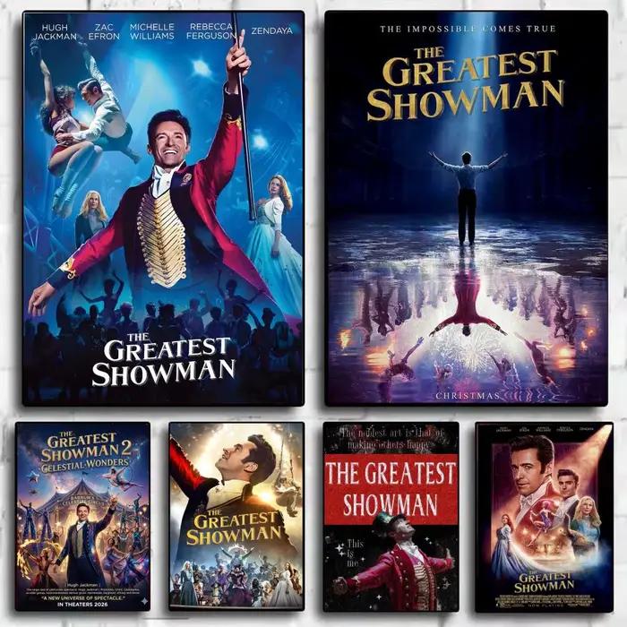 Affiche du film T-The Greatest Showman, impression artistique murale esthétique moderne, affiche minimaliste, décoration de chambre à coucher, salon, décoration de la maison, cadeau