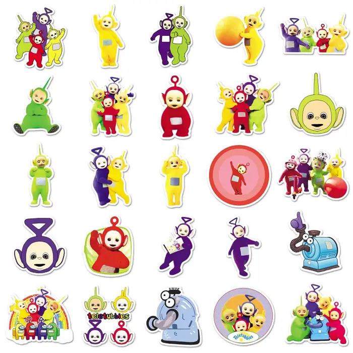 50 autocollants de dessins animés Teletubbies
