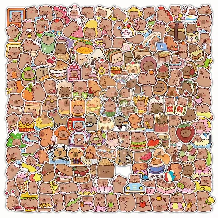 206 autocollants Capybara - Idéal pour la décoration DIY sur les bagages