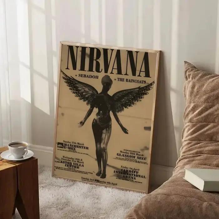Affiche murale de groupe de rock N-Nirvana