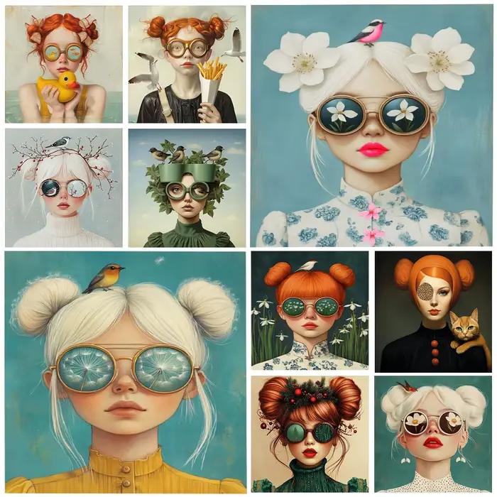Belle femme avec des lunettes