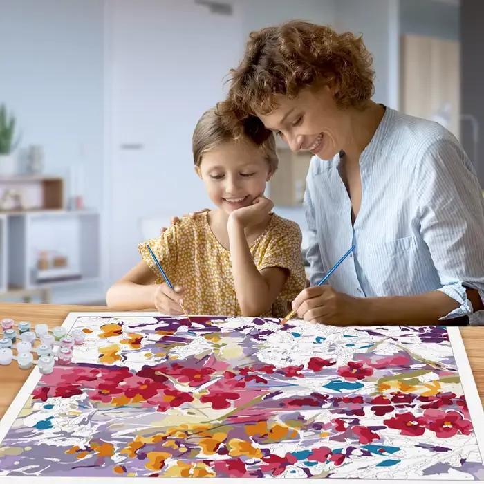 Peinture par numéros sur toile avec cadre