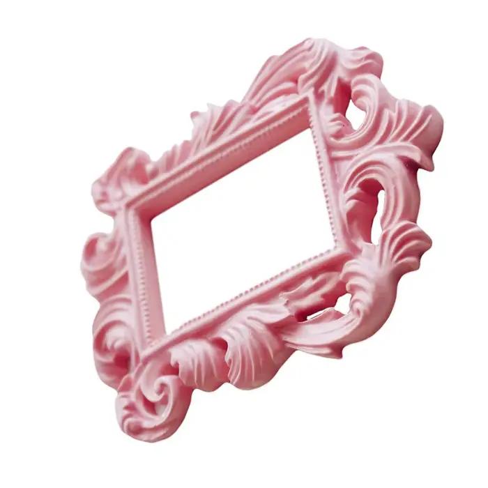 Cadre Mural Rectangulaire Rose Vintage de Style Baroque