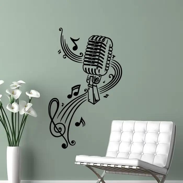 Rock band Art Mural autocollant musique décalcomanie pour chambre à coucher salon décoration vinyle autocollants muraux