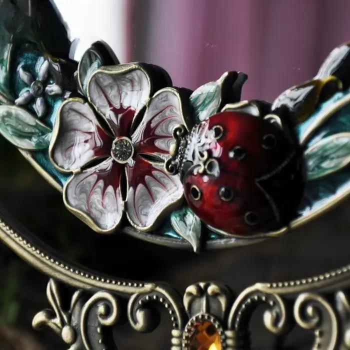 Miroir d'art en verre maquillage salon Style européen Vintage