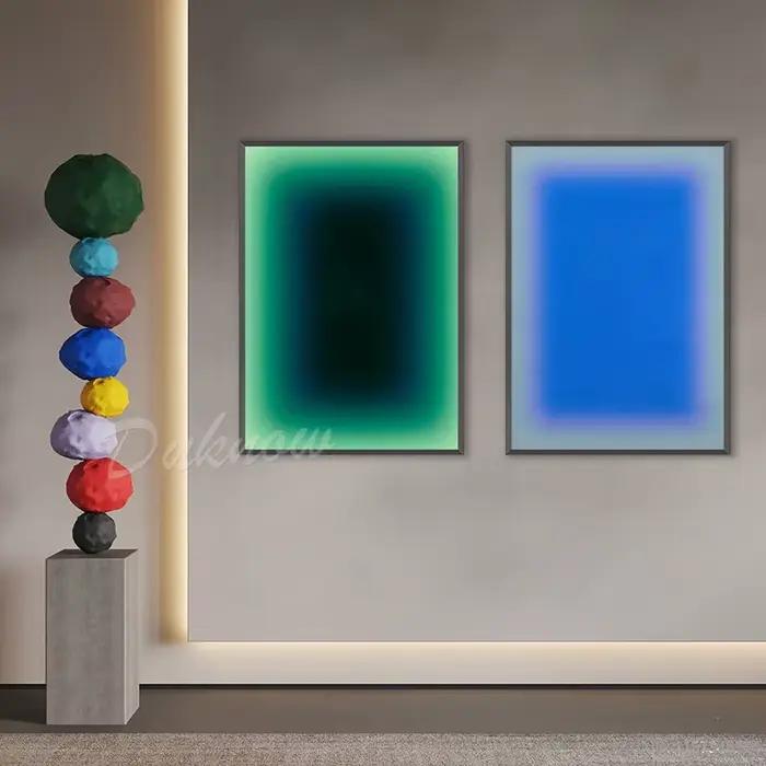 Affiche d'aura colorée imprimée d'art dégradé