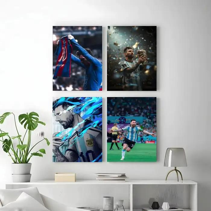 Affiche autocollante de la star du football L-Lionel M-Messi