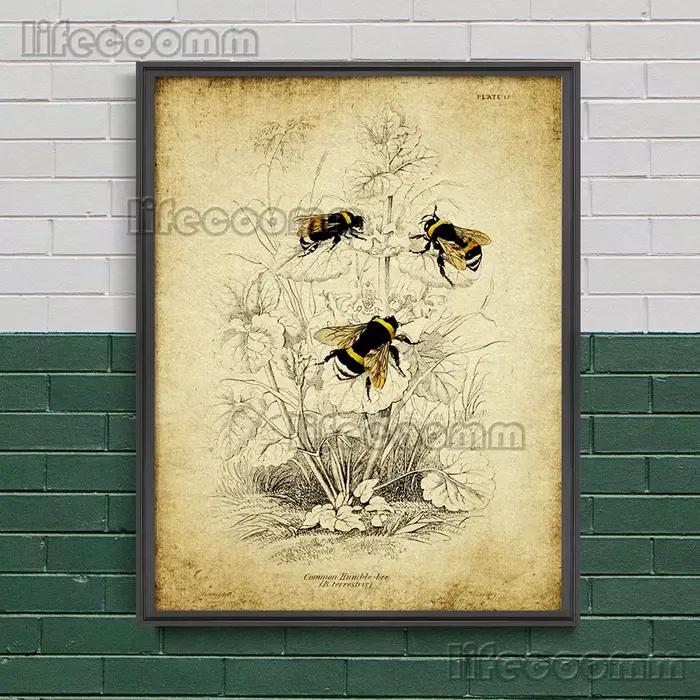 Peinture sur toile d'art mural vintage
