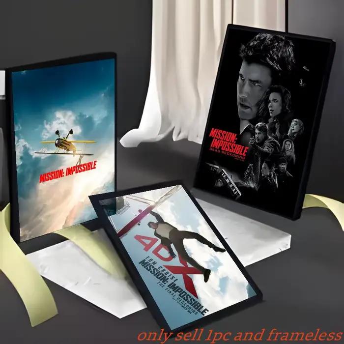 Affiches murales populaires sur le thème du film d'action espion Mission Impossible