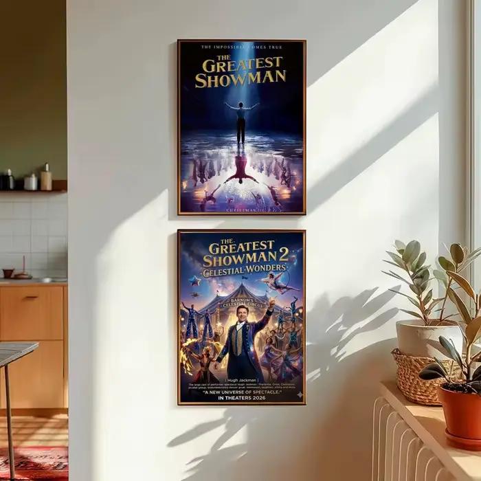 Affiche décorative murale du film T-The Greatest Showman, pour salons, chambres à coucher, bars et cafés, décoration de maison élégante, cadeau