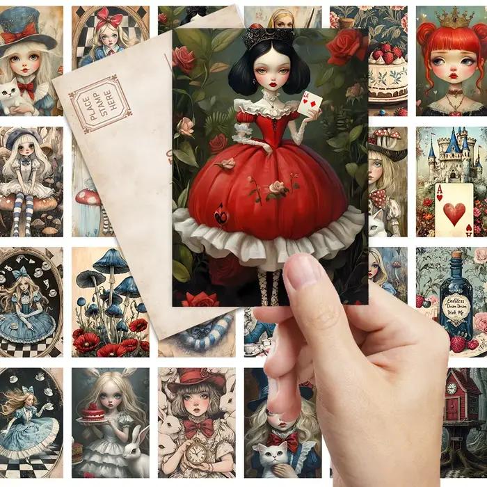 32 pièces, cartes postales Alice au pays des merveilles