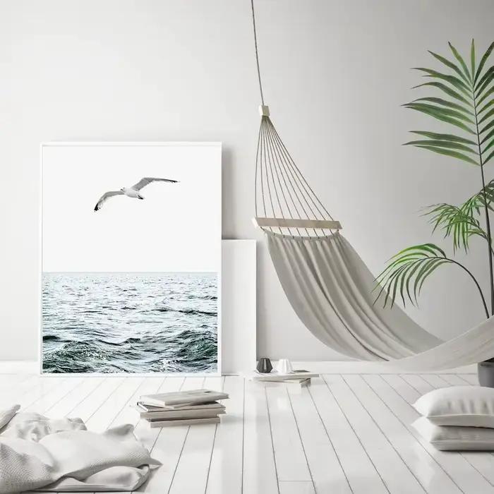 Affiche de photographie de vagues d'océan