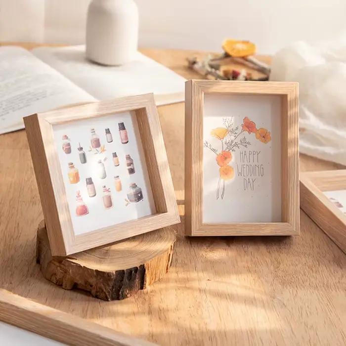 Cadre Photo en bois, boîte d'ombre