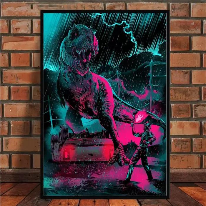 Affiche de film du monde des dinosaures du Jurassic Park