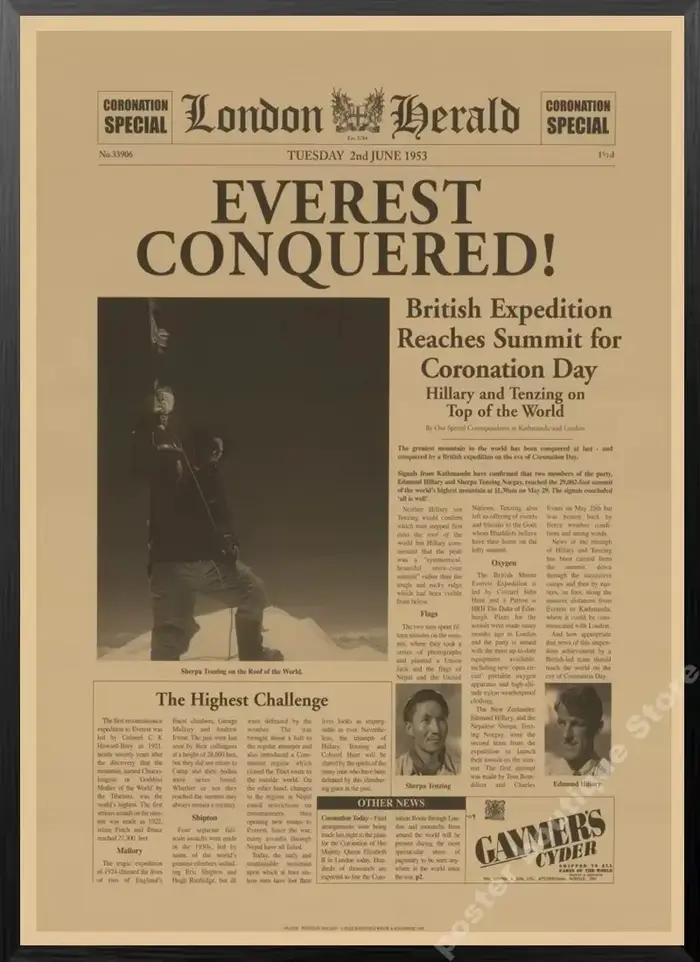 Affiche de journal du New York Times, rétro, vintage, en toile, série, 03/News