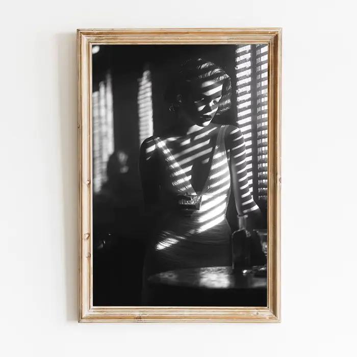 Affiche de conception artistique en noir et blanc