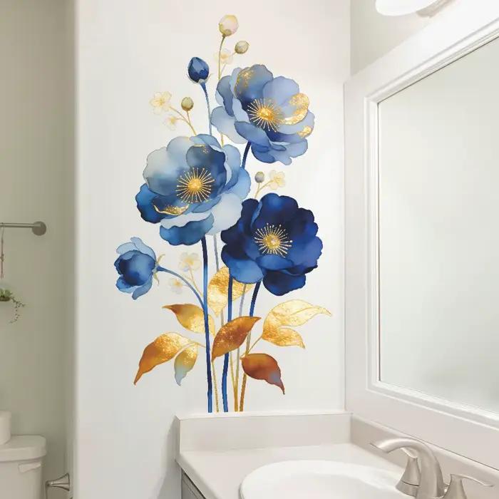 Autocollant mural décoratif simple pour embellir les murs intérieurs des salles de bain et des toilettes