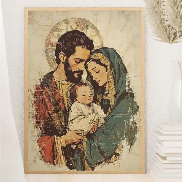 Affiche d'art mural imprimée de la vierge marie